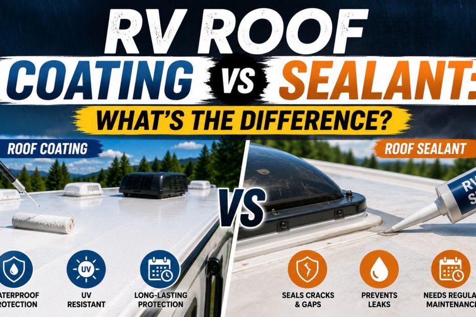 RV roof coating vs sealant