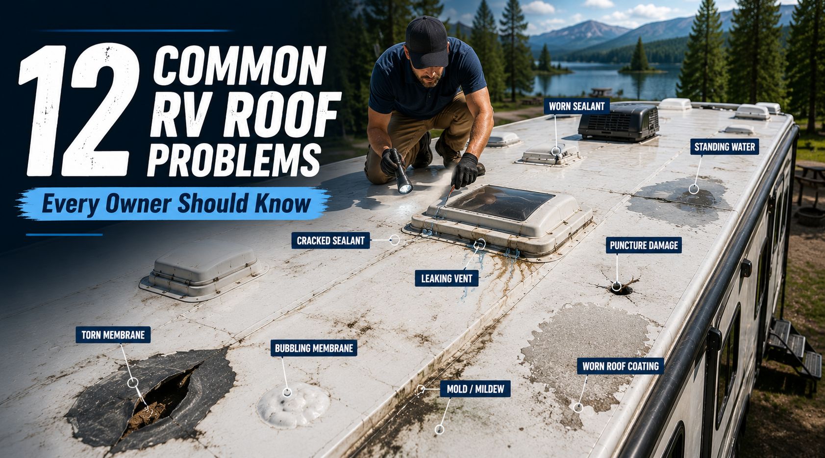 common rv roof problems