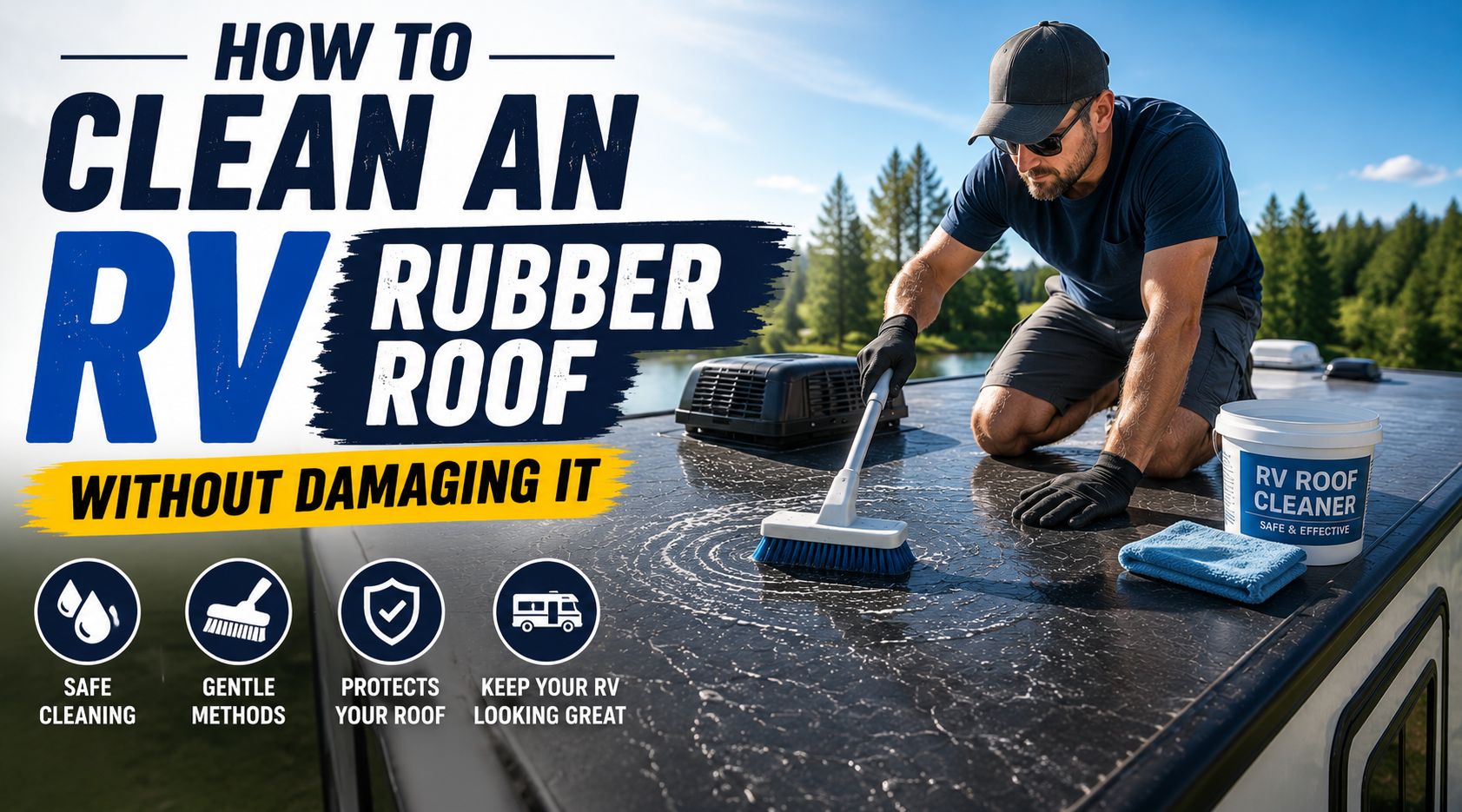 how to clean rv rubber roof