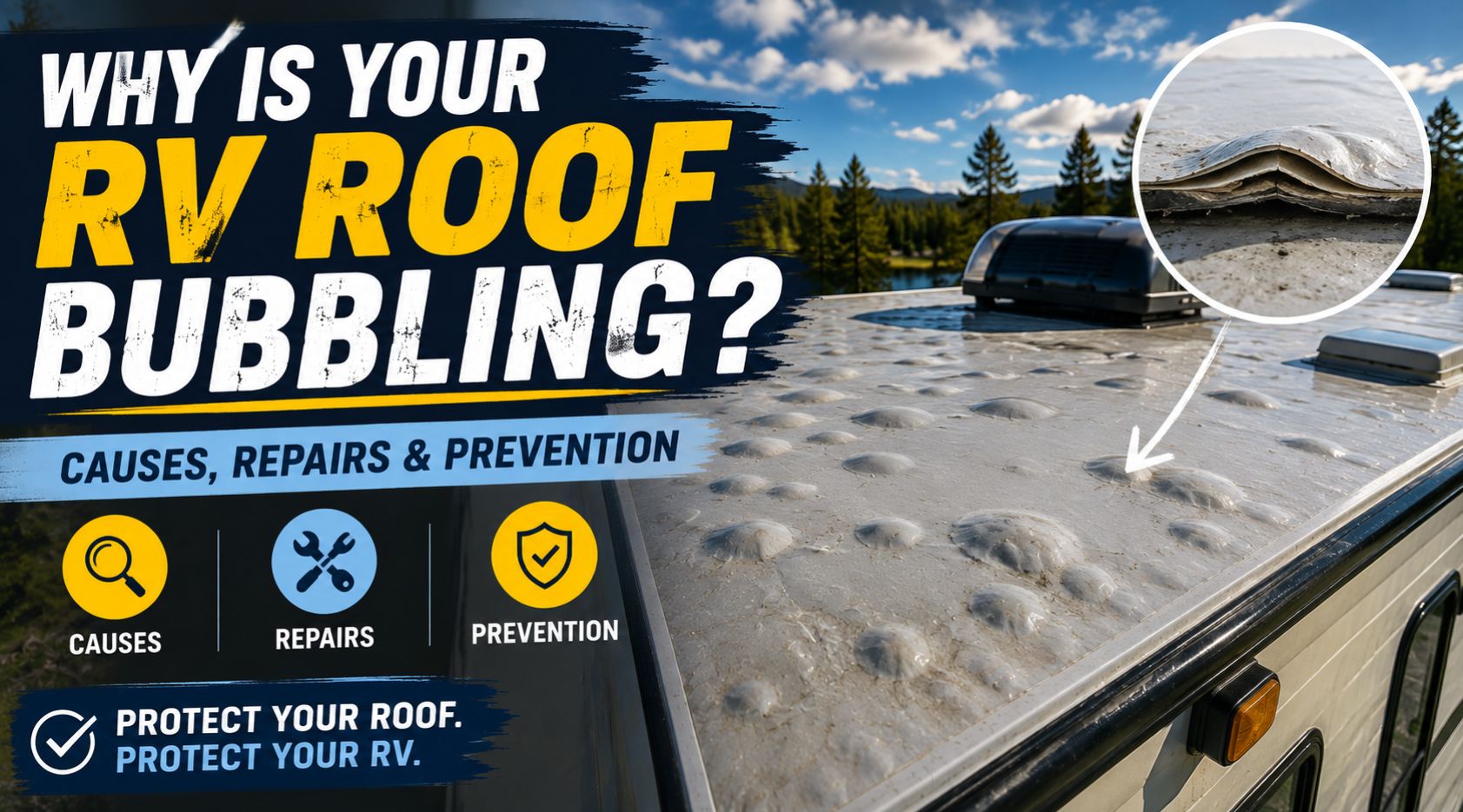 rv roof bubbling