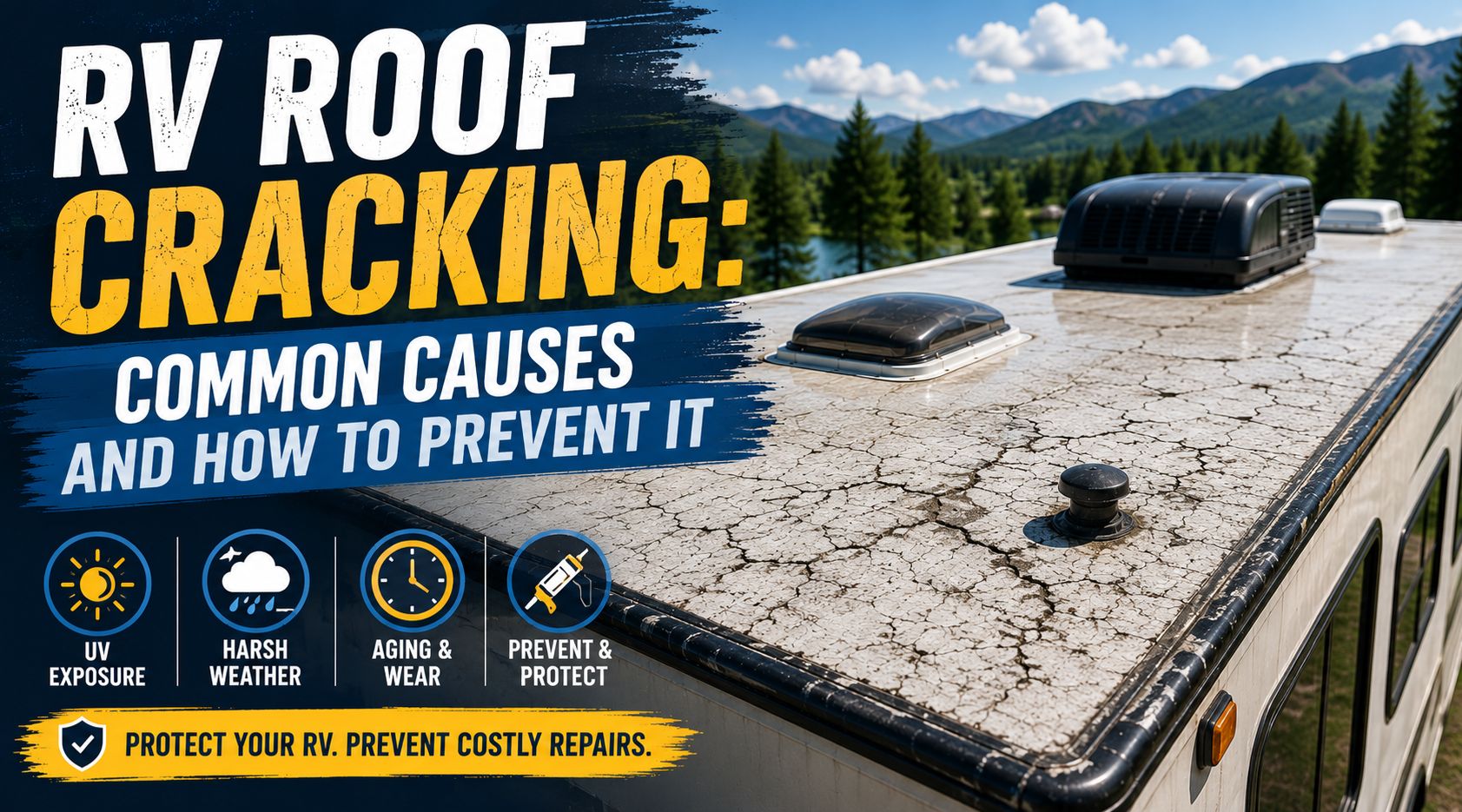 rv roof cracking