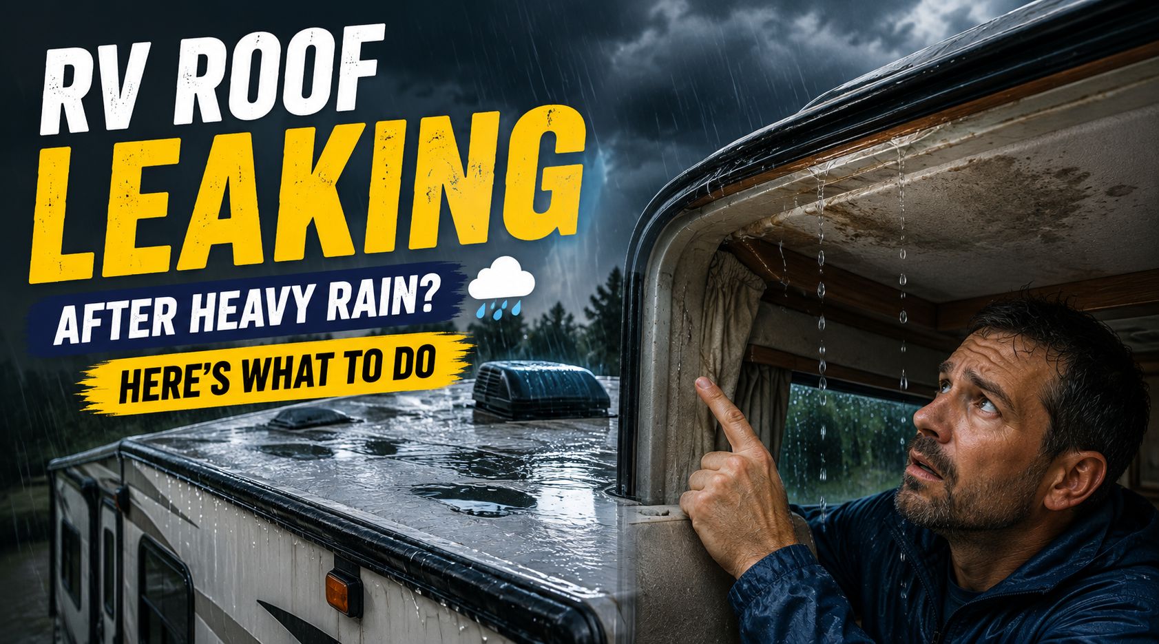 rv roof leak after heavy rain