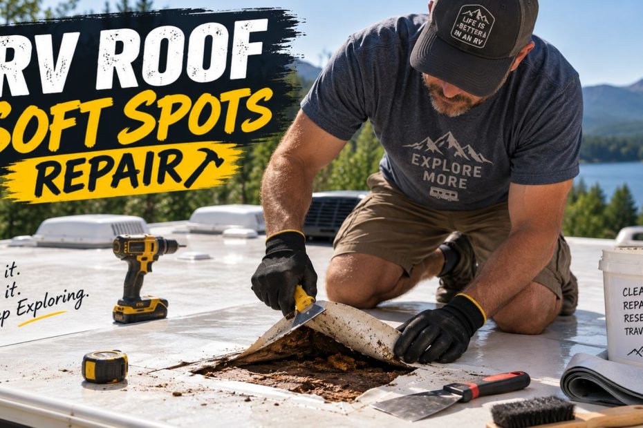 How to repair RV roof soft